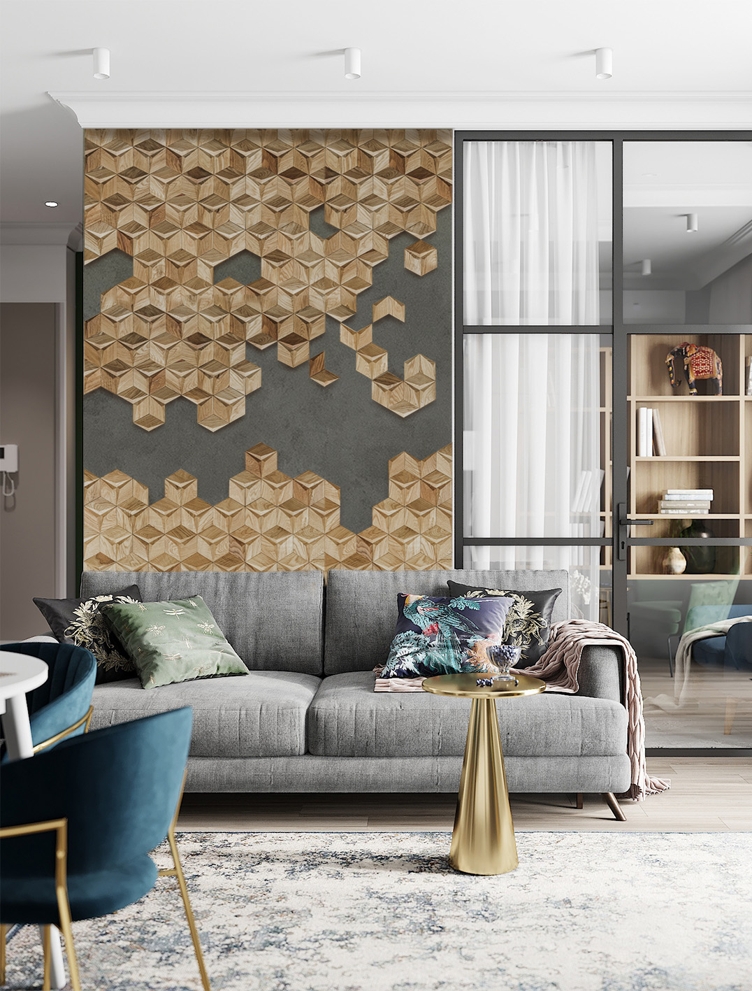 Стеновая панель Tarsi/Тарси Мерси 360х417 мм Дуб/брашированный/масло